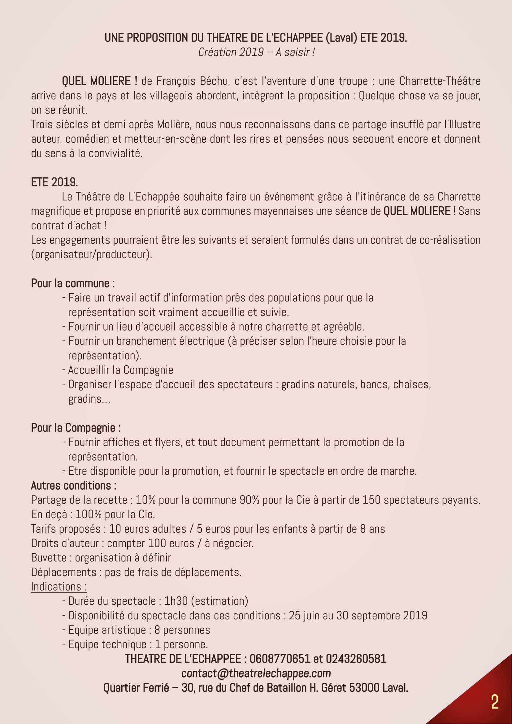 Quel Molière !  23 octobre  Lancement de l'Événement 50 lecteurs en